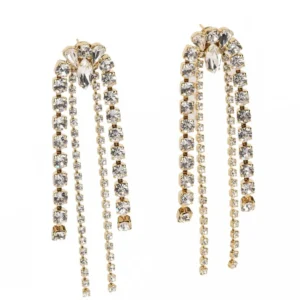 Orecchini Andromeda Placcati Oro con Strass