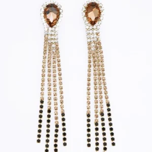 Orecchini Arianna con Cristallo e Cascata di Strass