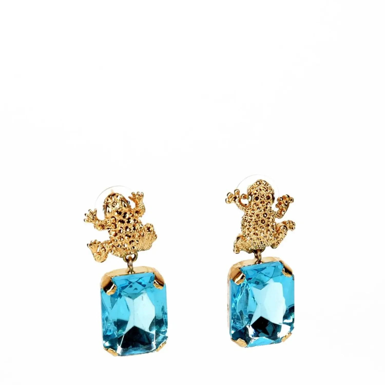 Orecchini Armonia color Acqua Azzura con motivo Rana