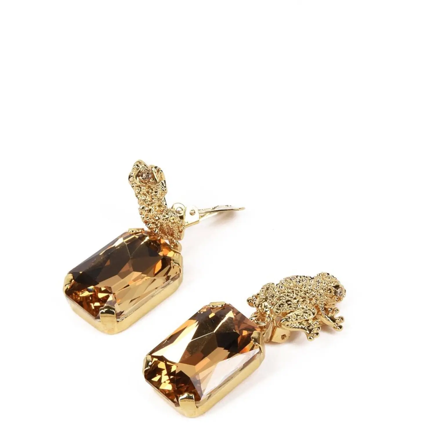Orecchini Armonia con Cristallo color Oro e motivo Rana
