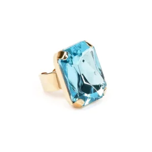 Anello Celeste con Cristallo Aqua Azzurra