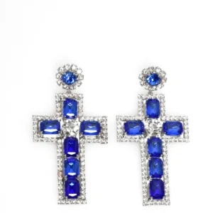 Orecchini Dafne con Cristalli Croce