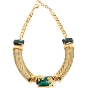 Collana Eris con Cristalli color Verde Smeraldo