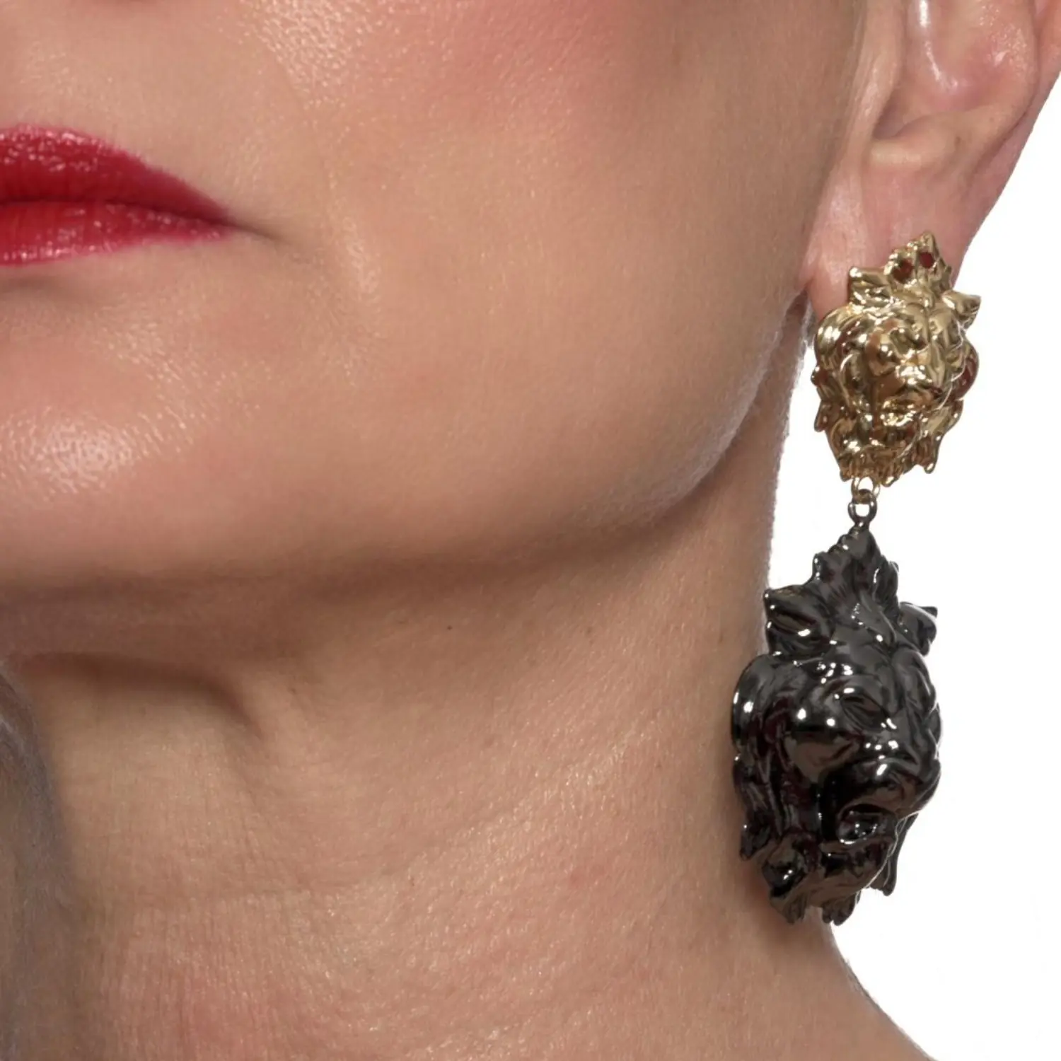 Orecchini Heritage con Testa di Leone - immagine 2