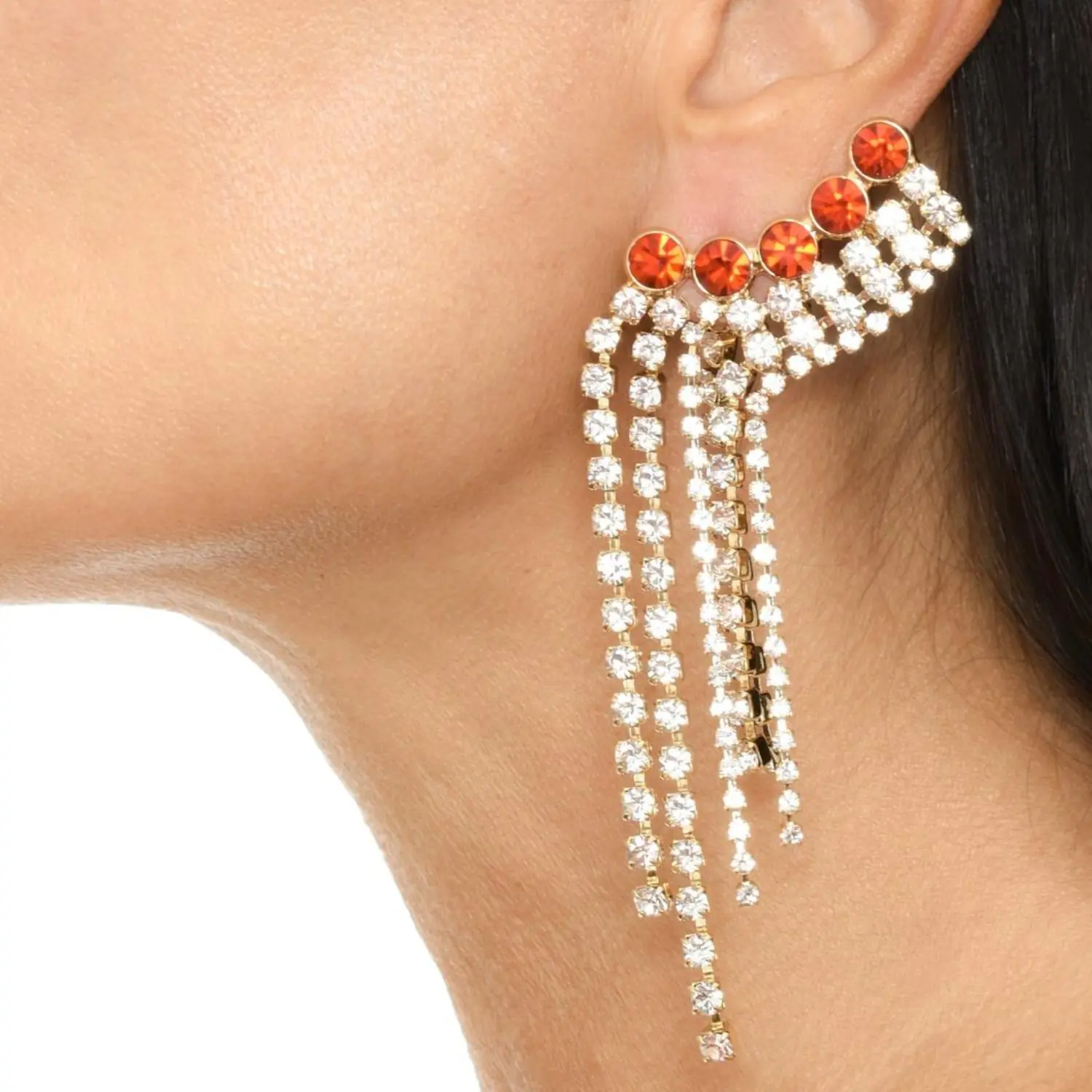 Orecchini Ilizia con Cristalli color Rosso - immagine 2