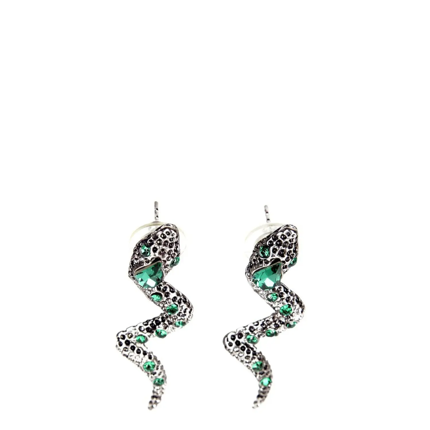 Orecchini Moire con Cristalli color Verde - immagine 2