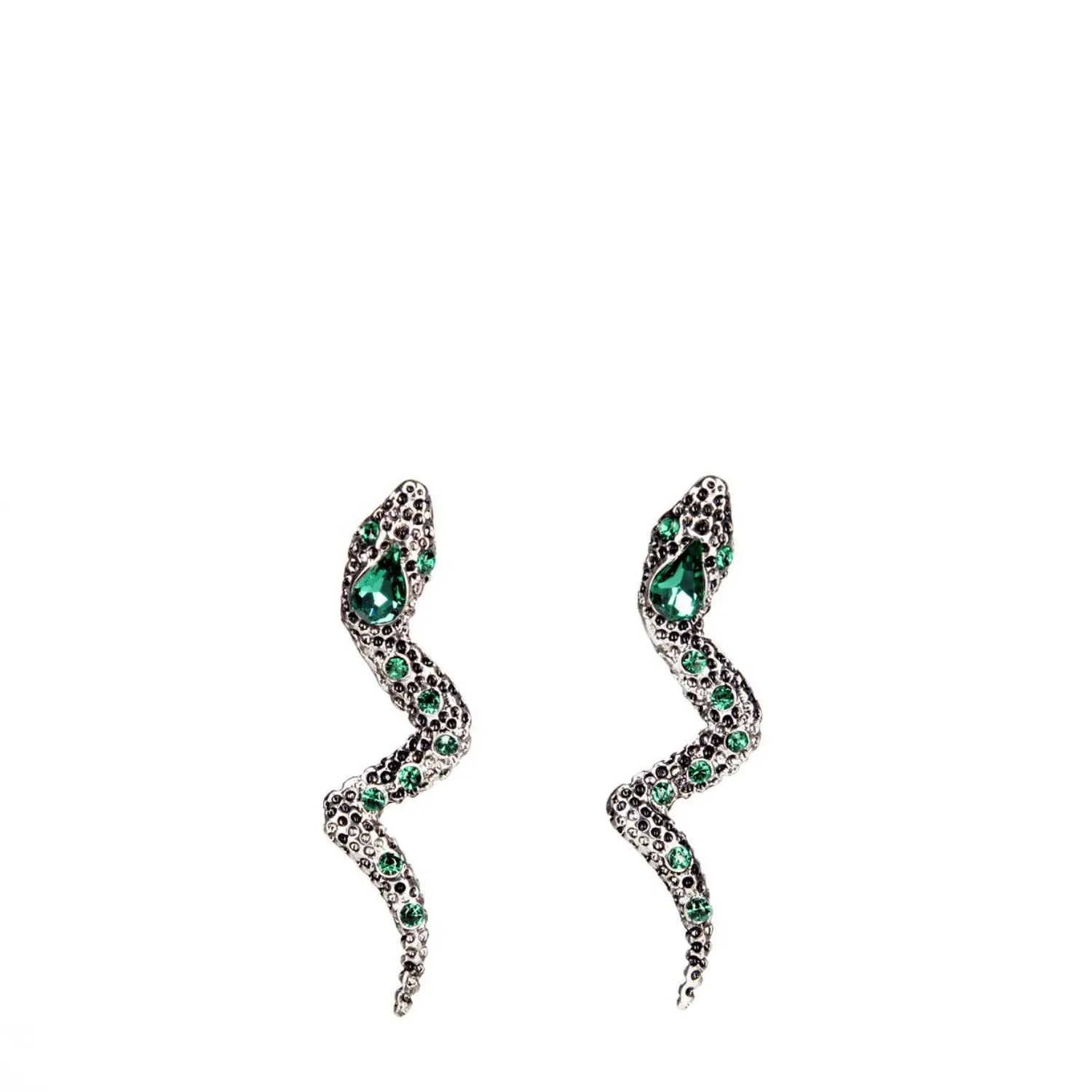 Orecchini Moire con Cristalli color Verde