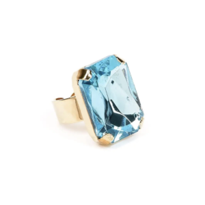 Anello Celeste con Cristallo Aqua Azzurra