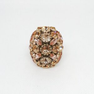 Anello Amelia con Cristalli color Oro