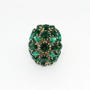 Anello Amelia con Cristalli color Verde