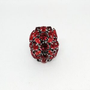 Anello Amelia con Cristalli Rosso