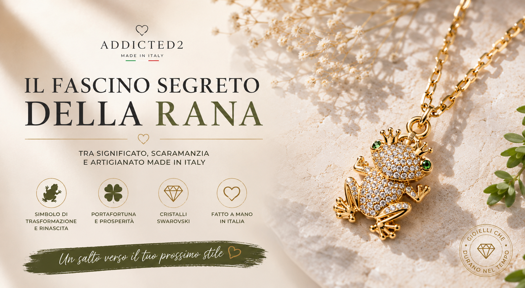 Il fascino segreto della rana: Perché questo simbolo sta conquistando i gioielli Addicted2 (tra significato e scaramanzia)